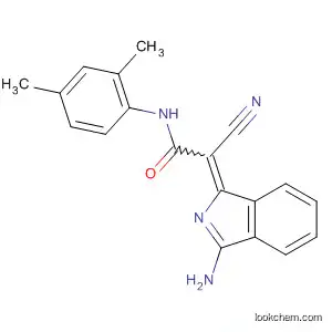 Molecular Structure of 87886-42-8 (Acetamide,
2-(3-amino-1H-isoindol-1-ylidene)-2-cyano-N-(2,4-dimethylphenyl)-)