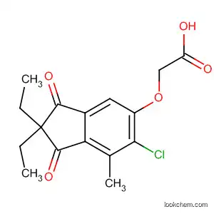 Molecular Structure of 89530-12-1 (Acetic acid,
[(6-chloro-2,2-diethyl-2,3-dihydro-7-methyl-1,3-dioxo-1H-inden-5-yl)oxy]
-)