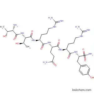 Molecular Structure of 89556-47-8 (L-Tyrosinamide, L-threonyl-L-threonyl-L-arginyl-L-glutaminyl-L-arginyl-)