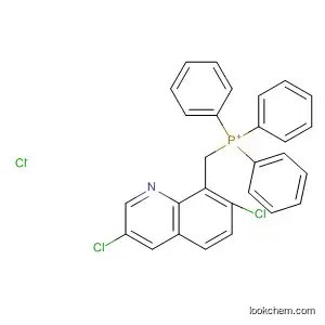 Molecular Structure of 89840-95-9 (Phosphonium, [(3,7-dichloro-8-quinolinyl)methyl]triphenyl-, chloride)