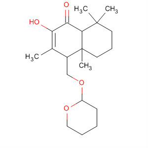 Molecular Structure of 89934-06-5 (1(4H)-Naphthalenone,
4a,5,6,7,8,8a-hexahydro-2-hydroxy-3,4a,8,8-tetramethyl-4-[[(tetrahydro-
2H-pyran-2-yl)oxy]methyl]-)