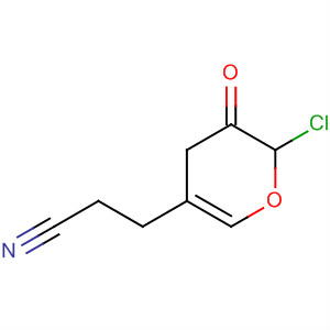 Molecular Structure of 89937-20-2 (2H-Pyran-5-propanenitrile, a-chloro-3,4-dihydro-b-oxo-)