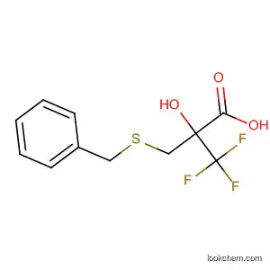 Molecular Structure of 90357-41-8 (Propanoic acid, 3,3,3-trifluoro-2-hydroxy-2-[[(phenylmethyl)thio]methyl]-)