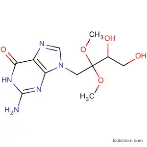 Molecular Structure of 90494-12-5 (6H-Purin-6-one,
2-amino-9-(3,4-dihydroxy-2,2-dimethoxybutyl)-1,9-dihydro-)