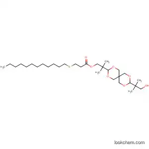 Molecular Structure of 90499-08-4 (Propanoic acid, 3-(dodecylthio)-,
2-[9-(2-hydroxy-1,1-dimethylethyl)-2,4,8,10-tetraoxaspiro[5.5]undec-3-yl
]-2-methylpropyl ester)
