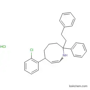 Molecular Structure of 90504-93-1 (2-Benzazocine,
6-(2-chlorophenyl)-1,2,3,4,5,6-hexahydro-2-(2-phenylethyl)-,
hydrochloride)