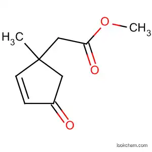 Molecular Structure of 90511-22-1 (2-Cyclopentene-1-acetic acid, 1-methyl-4-oxo-, methyl ester)