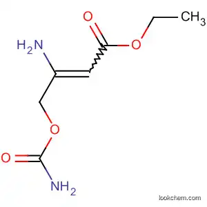 Molecular Structure of 90511-66-3 (2-Butenoic acid, 3-amino-4-[(aminocarbonyl)oxy]-, ethyl ester)