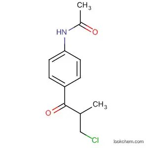 Molecular Structure of 90512-83-7 (Acetamide, N-[4-(3-chloro-2-methyl-1-oxopropyl)phenyl]-)