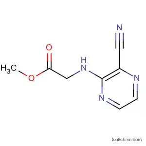 Molecular Structure of 90601-34-6 (Glycine, N-(3-cyanopyrazinyl)-, methyl ester)
