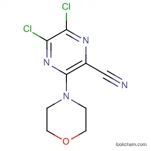 Molecular Structure of 90601-38-0 (Pyrazinecarbonitrile, 5,6-dichloro-3-(4-morpholinyl)-)