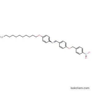 Molecular Structure of 90690-05-4 (Benzenamine,
N-[[4-[(4-nitrophenyl)methoxy]phenyl]methylene]-4-(undecyloxy)-)