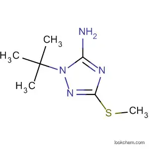 Molecular Structure of 90708-33-1 (1H-1,2,4-Triazol-5-amine, 1-(1,1-dimethylethyl)-3-(methylthio)-)