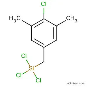Molecular Structure of 90755-17-2 (Silane, trichloro[(4-chloro-3,5-dimethylphenyl)methyl]-)