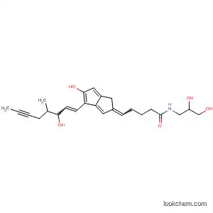 Molecular Structure of 90847-66-8 (Pentanamide,
N-(2,3-dihydroxypropyl)-5-[hexahydro-5-hydroxy-4-(3-hydroxy-4-methyl-
1-octen-6-ynyl)-2(1H)-pentalenylidene]-)