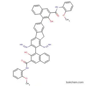 Molecular Structure of 90884-13-2 (2-Naphthalenecarboxamide,
4,4'-[9H-fluorene-2,7-diylbis(azo)]bis[3-hydroxy-N-(2-methoxyphenyl)-)