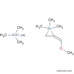 Molecular Structure of 90886-16-1 (Stannane, [1-(methoxymethylene)-1,2-ethanediyl]bis[trimethyl-, (E)-)