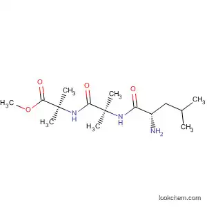 Molecular Structure of 90892-16-3 (Alanine, N-(N-L-leucyl-2-methylalanyl)-2-methyl-, methyl ester)