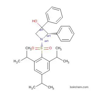 Molecular Structure of 90892-35-6 (3-Azetidinol, 2,3-diphenyl-1-[[2,4,6-tris(1-methylethyl)phenyl]sulfonyl]-,
cis-)