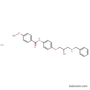 Molecular Structure of 90896-12-1 (Benzamide,
N-[4-[2-hydroxy-3-[(phenylmethyl)amino]propoxy]phenyl]-4-methoxy-,
monohydrochloride)