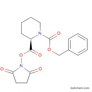 Molecular Structure of 90899-78-8 (1-Piperidinecarboxylic acid, 2-[[(2,5-dioxo-1-pyrrolidinyl)oxy]carbonyl]-,
phenylmethyl ester, (R)-)