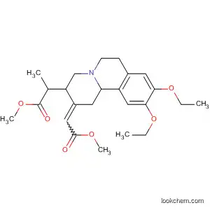 Molecular Structure of 90899-79-9 (2H-Benzo[a]quinolizine-3-propanoic acid,
9,10-diethoxy-1,3,4,6,7,11b-hexahydro-2-(2-methoxy-2-oxoethylidene)-,
methyl ester, cis-)