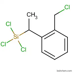 Molecular Structure of 91069-53-3 (Silane, trichloro[1-[2-(chloromethyl)phenyl]ethyl]-)