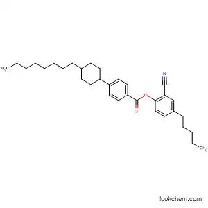 Molecular Structure of 91225-33-1 (Benzoic acid, 4-(4-octylcyclohexyl)-, 2-cyano-4-pentylphenyl ester,
trans-)