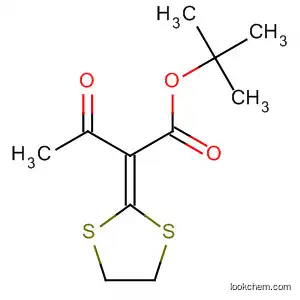 Molecular Structure of 91256-49-4 (Butanoic acid, 2-(1,3-dithiolan-2-ylidene)-3-oxo-, 1,1-dimethylethyl
ester)
