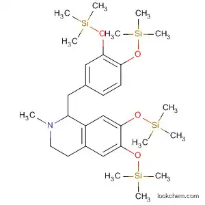 Molecular Structure of 91260-95-6 (Isoquinoline,
1-[[3,4-bis[(trimethylsilyl)oxy]phenyl]methyl]-1,2,3,4-tetrahydro-2-methyl-
6,7-bis[(trimethylsilyl)oxy]-)