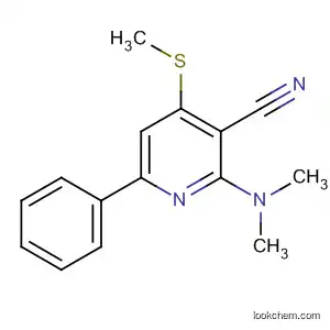 Molecular Structure of 91272-07-0 (3-Pyridinecarbonitrile, 2-(dimethylamino)-4-(methylthio)-6-phenyl-)