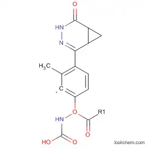 Molecular Structure of 91286-94-1 (Carbamic acid,
[4-(5-oxo-3,4-diazabicyclo[4.1.0]hept-2-en-2-yl)phenyl]-, methyl ester)