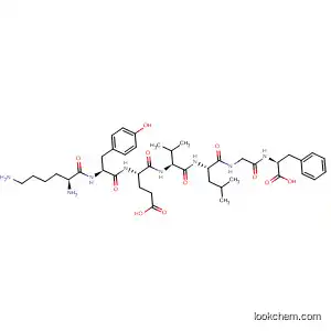 Molecular Structure of 91418-62-1 (L-Phenylalanine,
N-[N-[N-[N-[N-(N-L-lysyl-L-tyrosyl)-L-a-glutamyl]-L-valyl]-L-leucyl]glycyl]-)