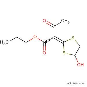 Molecular Structure of 91436-65-6 (Butanoic acid, 2-(4-hydroxy-1,3-dithiolan-2-ylidene)-3-oxo-, propyl ester)
