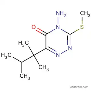 Molecular Structure of 91538-85-1 (1,2,4-Triazin-5(4H)-one,
4-amino-3-(methylthio)-6-(1,1,2-trimethylpropyl)-)