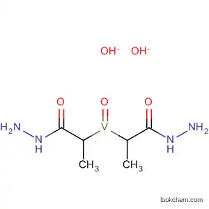 Molecular Structure of 91837-89-7 (Vanadium, oxobis(propanoic acid hydrazidato)-)