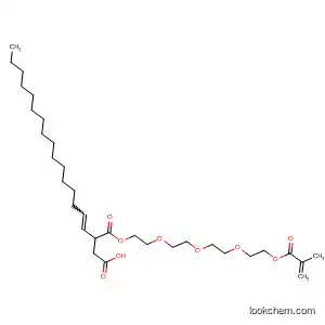 Molecular Structure of 92004-80-3 (Butanedioic acid, 2-hexadecenyl-,
mono(14-methyl-13-oxo-3,6,9,12-tetraoxapentadec-14-en-1-yl) ester)