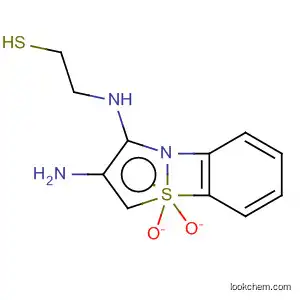 Molecular Structure of 92084-01-0 (Ethanethiol, 2-[(4-amino-1,1-dioxido-1,2-benzisothiazol-3-yl)amino]-)