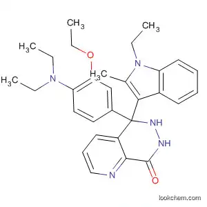 Molecular Structure of 92460-77-0 (Pyrido[2,3-d]pyridazin-8(5H)-one,
5-[4-(diethylamino)-3-ethoxyphenyl]-5-(1-ethyl-2-methyl-1H-indol-3-yl)-6,
7-dihydro-)