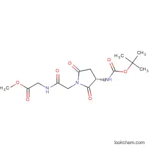 Glycine,
N-[[3-[[(1,1-dimethylethoxy)carbonyl]amino]-2,5-dioxo-1-pyrrolidinyl]acet
yl]-, methyl ester, (S)-