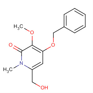 2(1H)-Pyridinone,
6-(hydroxymethyl)-3-methoxy-1-methyl-4-(phenylmethoxy)-