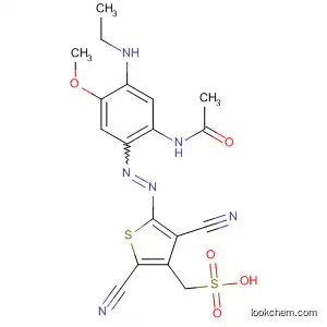 Molecular Structure of 92668-95-6 (3-Thiophenemethanesulfonic acid,
5-[[2-(acetylamino)-4-(ethylamino)-5-methoxyphenyl]azo]-2,4-dicyano-)