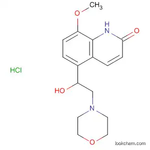 2(1H)-Quinolinone, 5-[1-hydroxy-2-(4-morpholinyl)ethyl]-8-methoxy-,
monohydrochloride