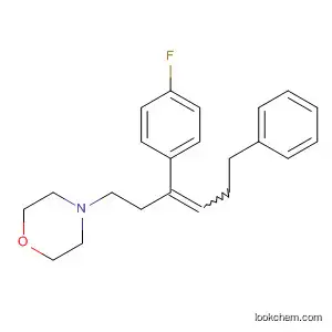 Molecular Structure of 92977-68-9 (Morpholine, 4-[3-(4-fluorophenyl)-6-phenyl-3-hexenyl]-)