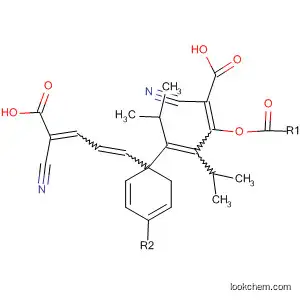 Molecular Structure of 92996-57-1 (2,4-Pentadienoic acid, 5,5'-(1,4-phenylene)bis[2-cyano-,
bis(1-methylethyl) ester)
