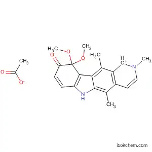 Molecular Structure of 93033-91-1 (6H-Pyrido[4,3-b]carbazolium,
9,10-dihydro-10,10-dimethoxy-2,5,11-trimethyl-9-oxo-, acetate)