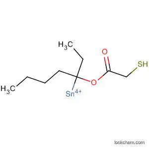Molecular Structure of 93034-65-2 (Acetic acid, mercapto-, 1-ethylpentyl ester, tin(4+) salt)