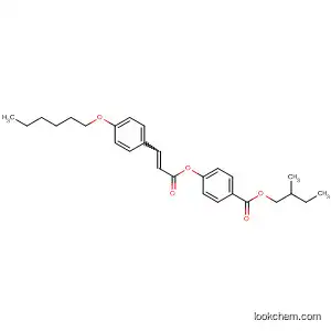 Molecular Structure of 93052-54-1 (Benzoic acid, 4-[[3-[4-(hexyloxy)phenyl]-1-oxo-2-propenyl]oxy]-,
2-methylbutyl ester, (E)-)