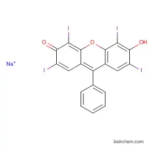 Molecular Structure of 93052-71-2 (3H-Xanthen-3-one, 6-hydroxy-2,4,5,7-tetraiodo-9-phenyl-, sodium salt)