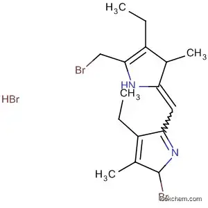 Molecular Structure of 93052-86-9 (1H-Pyrrole,
2-[(2-bromo-4-ethyl-3-methyl-2H-pyrrol-5-yl)methylene]-5-(bromomethyl)
-4-ethyl-2,3-dihydro-3-methyl-, monohydrobromide)